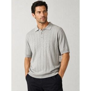 Kinetix Beach Collared Polo Sweater Shirt 3XL Cloud Grey 100% Cotton NWT
